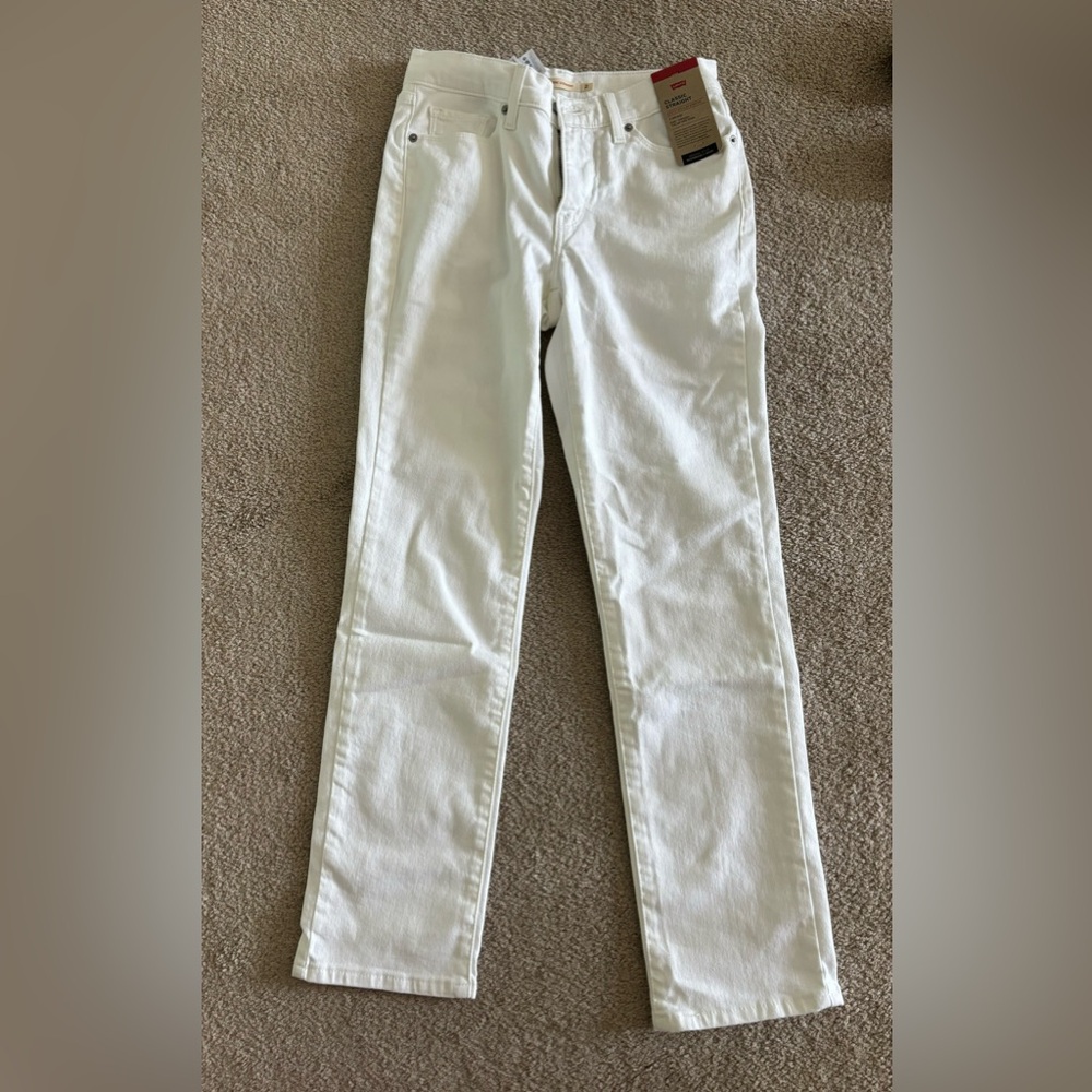 Classic Straight Levi jeans women size 2 white